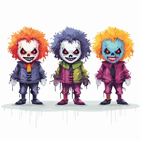 Premium Vector | Vector portrayal of a spooky halloween clown ai generation