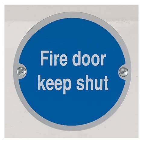 Fire Door Keep Shut FDKS 76mm Circular Sign 2PK SAA | Selco