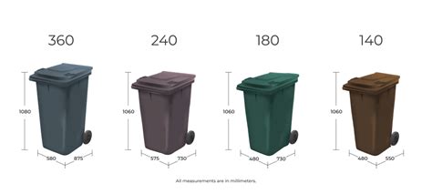 Wheelie Bin Size Guide and Specifications