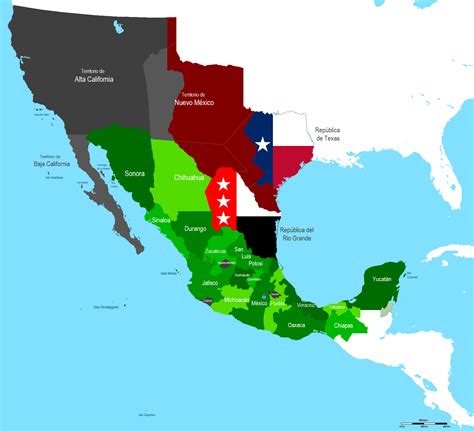 Map of Mexico 1836 : r/MapPorn