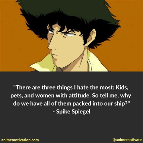 Spike Spiegel funny quotes | Cowboy bebop, Anime funny, Movie buff