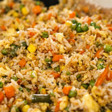 Easy Vegetable and Egg Fried Rice - One Happy Housewife