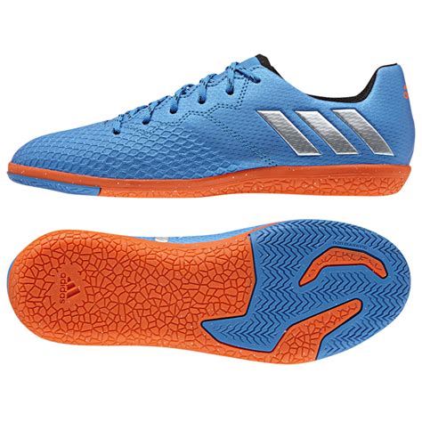 adidas Youth Lionel Messi 16.3 Indoor Soccer Shoes (Blue/Orange ...