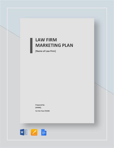 Law Firm Marketing Plan Template - Google Docs, Word, Apple Pages ...