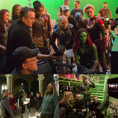 New behind the scenes shots from the set of Avengers: Endgame : r ...