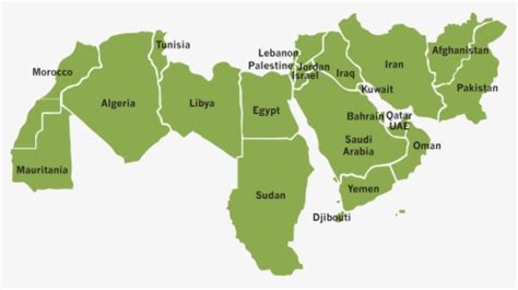 Mena Map - Map Of The Mena, HD Png Download - kindpng