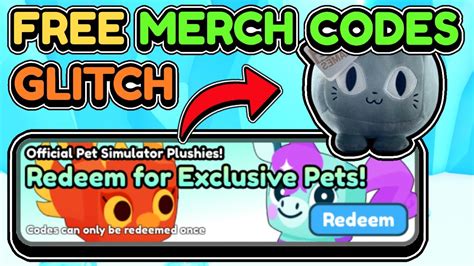 😱*INSANE MERCH CODES GLITCH*🔥THIS IS HOW TO GET FREE MERCH CODES | Pet ...