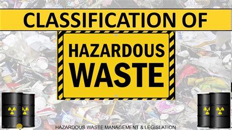 Classification of Hazardous Waste - YouTube