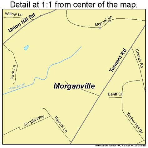 Morganville New Jersey Street Map 3448030