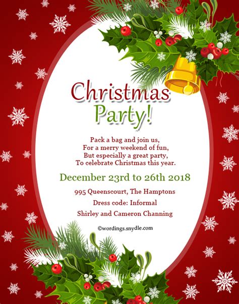 39+ Christmas Party Invite Wording Background | US Invitation Template