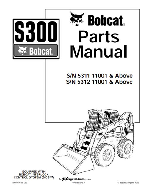 Bobcat S300 Skid Steer Parts Manual