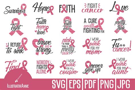 20 Breast cancer SVG bundle | Graphic Objects ~ Creative Market