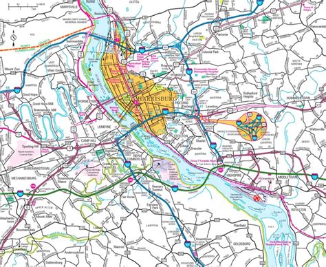 Harrisburg area road map