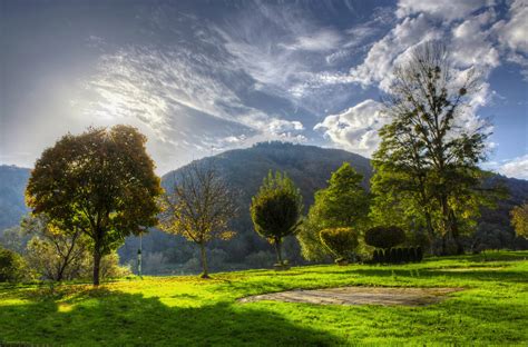 germany, Scenery, Mountains, Sky, Nehren, Trees, Grass, Nature ...