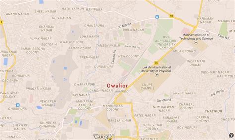 Map of Gwalior