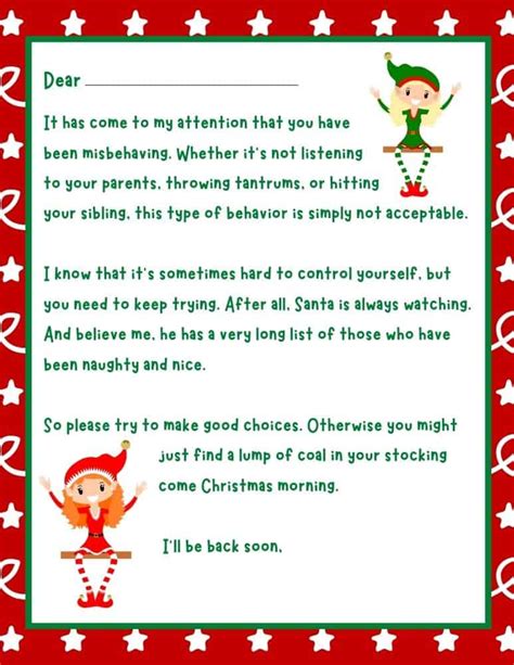 Free Printable Elf on the Shelf Bad Behavior Letters For 2024 - Home ...