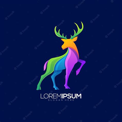 Premium Vector | Colorfull deer logo