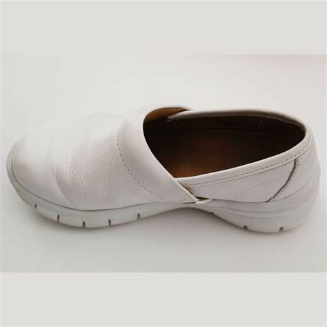 Nurse Mates Clogs White Leather Nursing Shoes Women's… - Gem