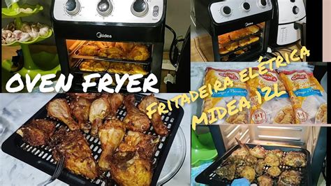 "AIR FRYER OVEN FRYER (MIDEA 12L,1700W) modelo "FFA20P1" frango a ...