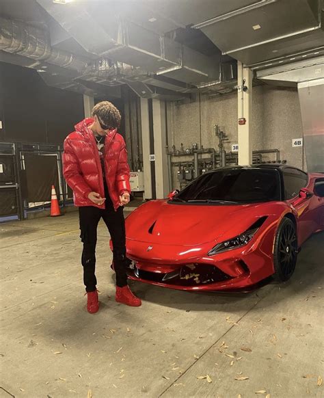 LaMelo Ball Arrives at Work in Beautiful Red Ferrari F8 Tributo ...