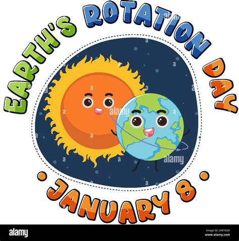 Earth Rotation Day Banner Design illustration Stock Vector Image & Art ...