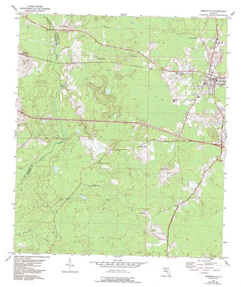 Greenville topographic map, FL - USGS Topo Quad 30083d6