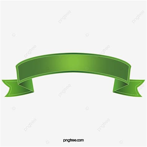 Green Ribbon PNG and PSD