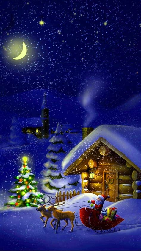 Download Beautiful winter night as the snow blankets the world in ...