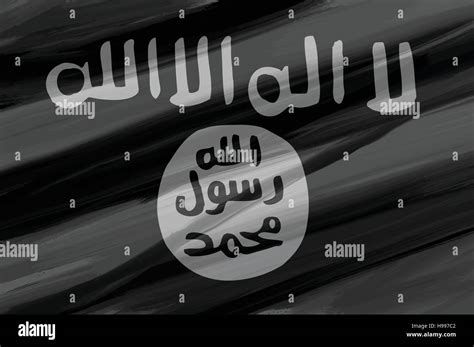 ISIS / Islamic State Flag /logo. Vector file contains Flag and texture ...