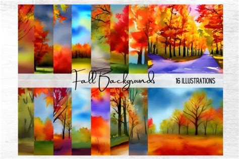 Fall Watercolor Backgrounds Graphic by Aneta Design · Creative Fabrica