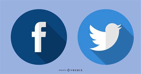 Facebook Twitter Icons PNG & SVG Design For T-Shirts