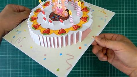 Birthday Cake Pop Up Card Tutorial - YouTube