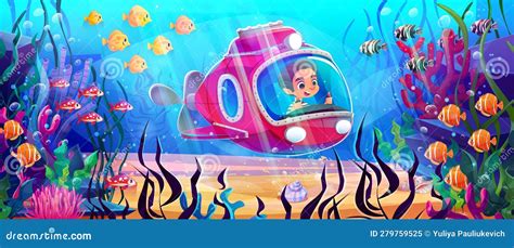 A Child Submarine Built From Vector. | CartoonDealer.com #207550752