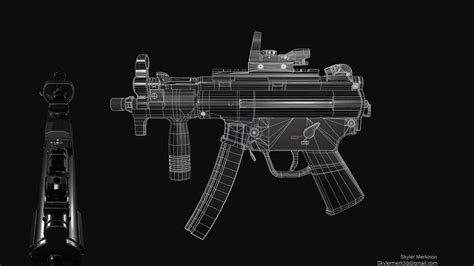 Skyler Merkison - Hk Mp5k: Game Weapon Modeled/Textured