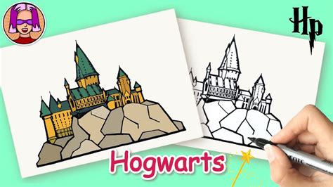 How To Draw Hogwarts Castle Step By Step Easy - BEST GAMES WALKTHROUGH