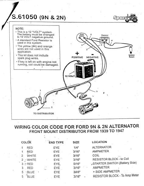 8N ford tractor 12 volt conversion diagram