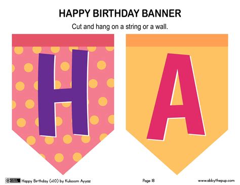 Happy Birthday Bunting Flag Banner | Free Printable Papercraft Templates