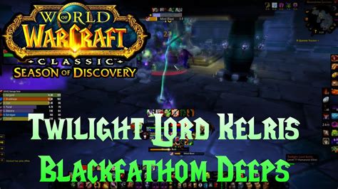 WoW SoD - Warlock PoV: Twilight Lord Kelris - Blackfathom Deeps - YouTube