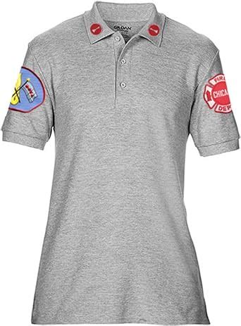 Chicago Fire Department - Lieutenant Polo-Shirt in grau (XL) : Amazon ...