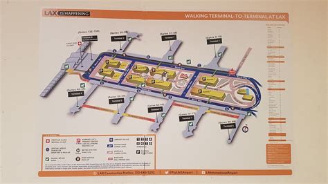 LAX Terminals airline and parking map for Los Angeles Airport.