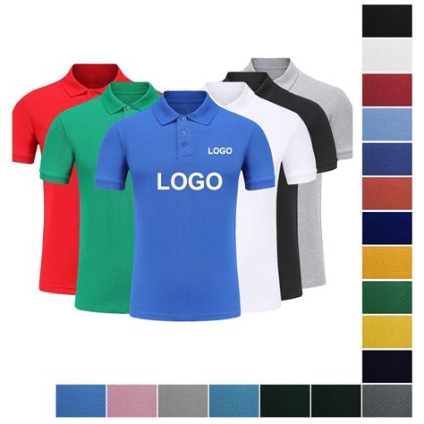 Factory Casual Style Solid Color Loose Workwear Polo Shirts Wholesale ...