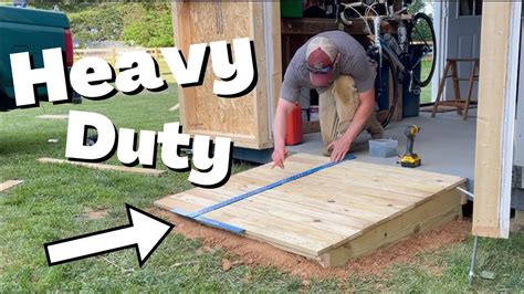 How To Build a Heavy Duty Shed Ramp - Shed Build - DIY - How To - YouTube