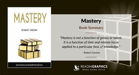 Book Summary - Mastery (Robert Greene) - Readingraphics