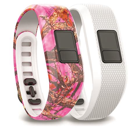 Garmin Vivofit 3 Bands, 2 Pack, Pink Camo and White - 674290, Watches ...