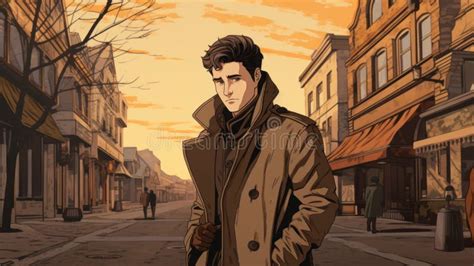 Charming Anime-inspired Illustrations: a Modern Cityscape in Warm Tones ...