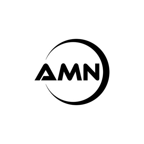 AMN letter logo design in illustration. Vector logo, calligraphy ...