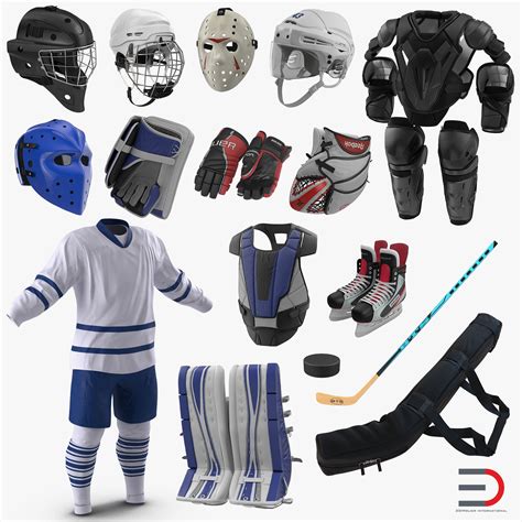 Hockey Equipment Collection 4 3D model | Hockey equipment, Model, 3d model