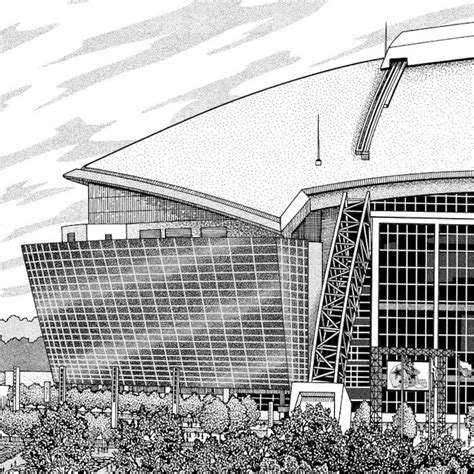 Dallas Cowboys Art Cowboys Stadium Art Print Cowboys Fan | Etsy