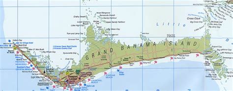 Map of Freeport, Grand Bahama Island, Bahamas, includes Lucaya, West ...