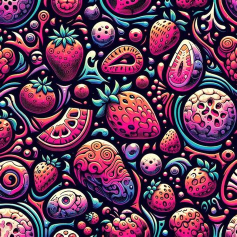 Premium AI Image | Colorful tropical fruits pattern texture seamless ...